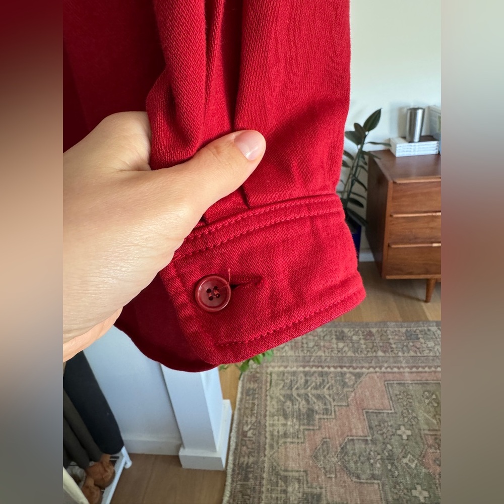 Ozma Zip Popover, Broken Twill, Tomato XS/S - Picture 4 of 6